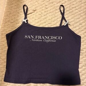 Wild Fable Dark Blue Camisole with San Francisco Print